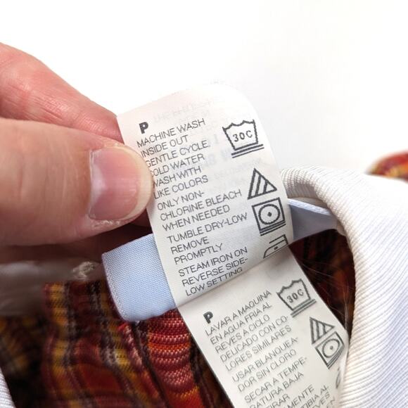 Vintage A Little Angel Dress Girls Size 18m Red Plaid Smocked Peter Pan Collar - Picture 6 of 6